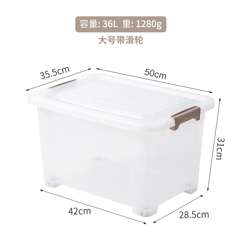 8092 Durable PP Plastic Storage Box with Strong Buckle &amp; Convenient Lid Multi-Purpose Sundries Storage Boxes Bins
