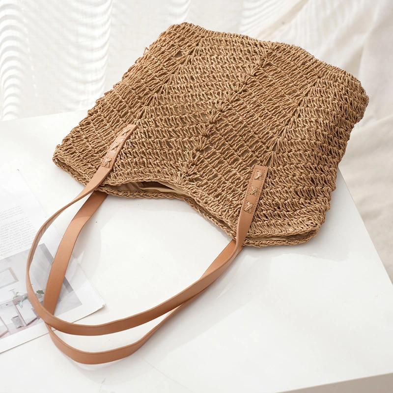 New Fashion Woven Shoulder Bag Summer Large Capacity Lazy Straw Woven Bag
