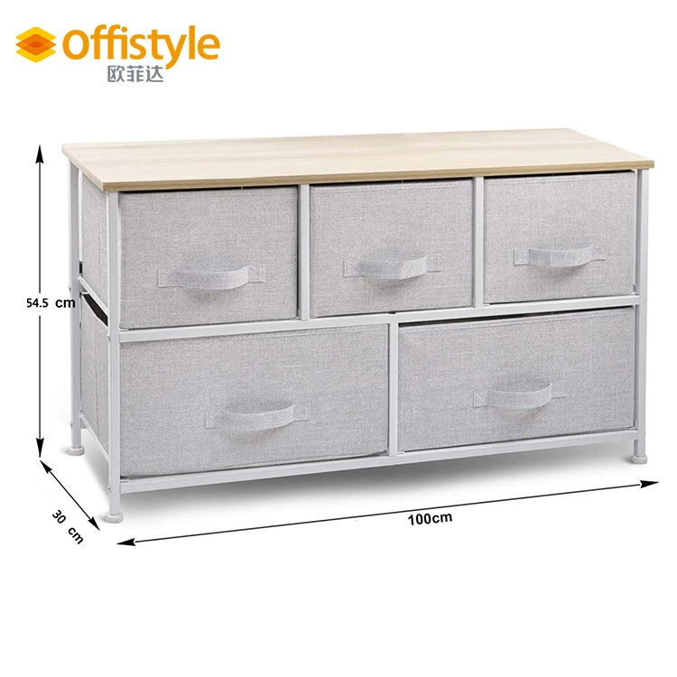 Quality 4 Drawer Non Woven Fabric Toy Storage Rack Cabinets Children Storage Box with Drawer