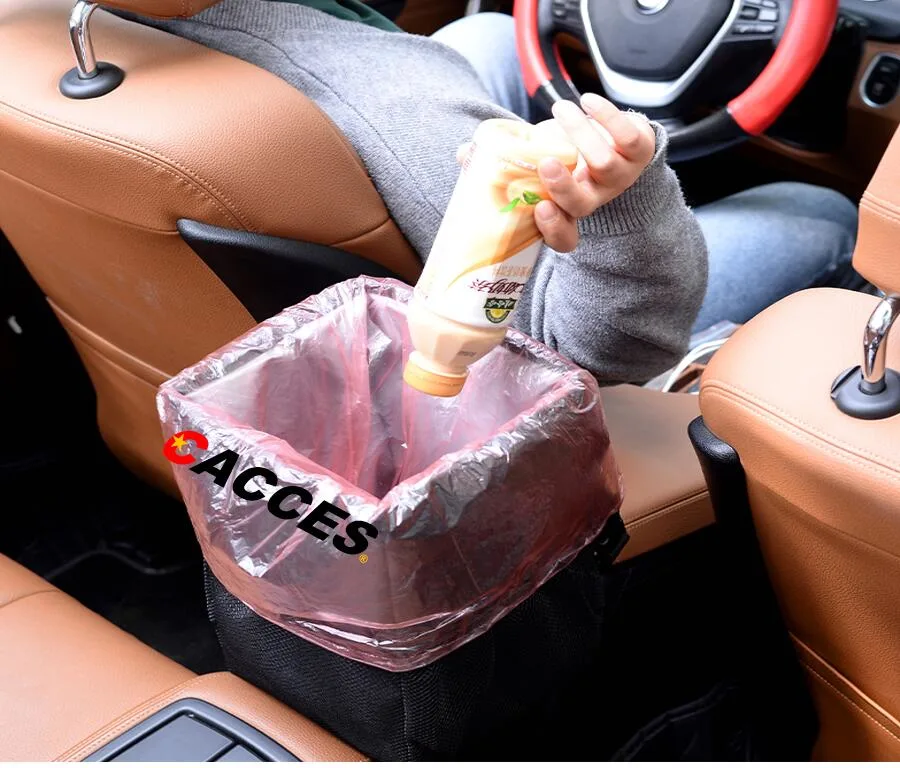 Car Bin Trash Bin,Rubbish Can W/ Lid,Hanging Car Trash Bag W/ Storage Pocket,Foldable Portable Waterproof&Leak-Proof Car Garbage Bin,Large Capacity Multipurpose