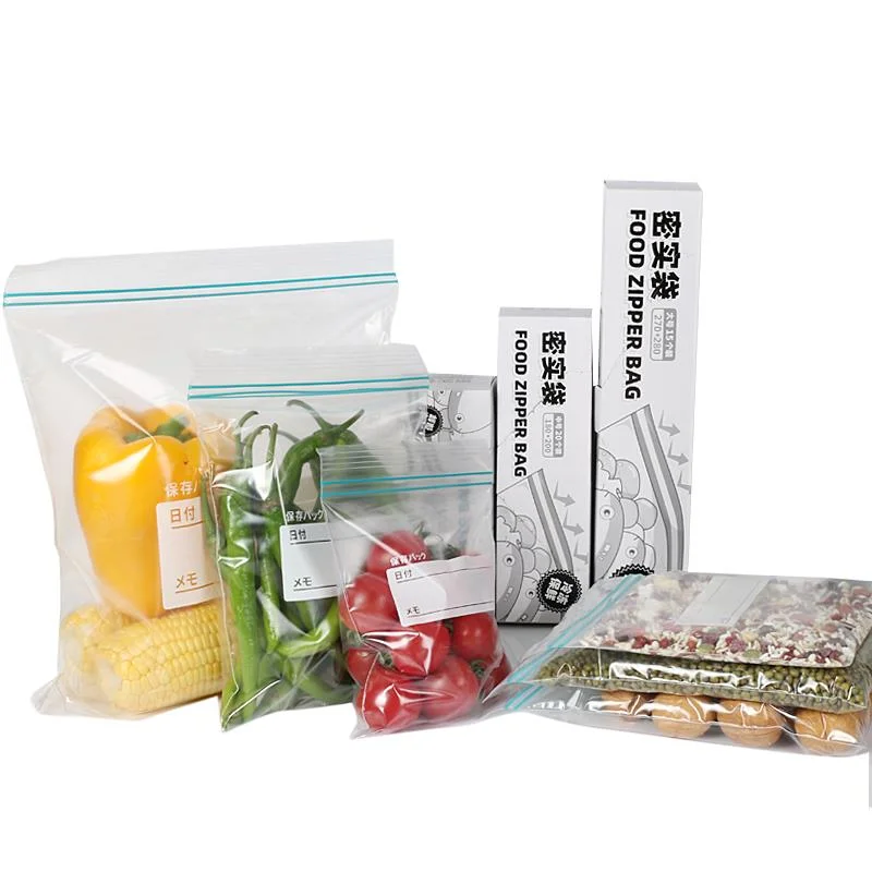Freezer Food Packaging LDPE Ziplock Bag Reusable Zip Lock Plastic Zipper Bags