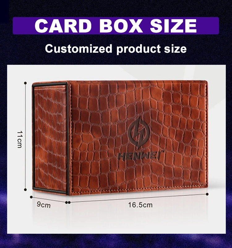 Flip PU Leather Board Game Card Protector Storage Deck Box