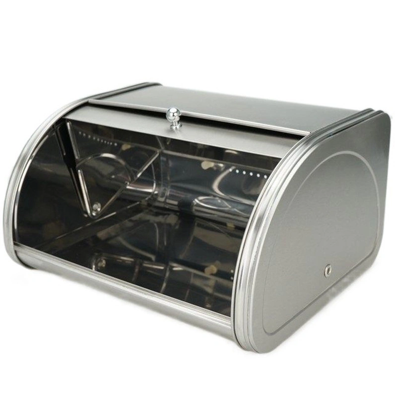 Classics Home Stainless Steel Food Container Space Saving Food Storage Bin Bread Box