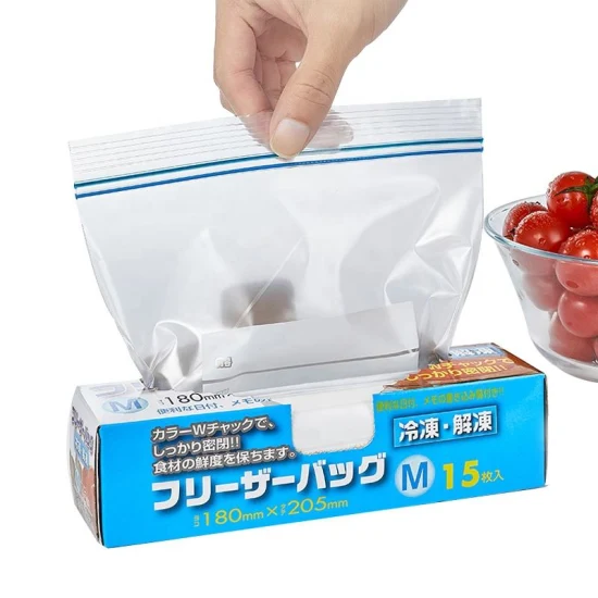 Food Grade Thick Reusable Custom Freezer Colored Zipper Plastic Snack Ziplock Storage Bags