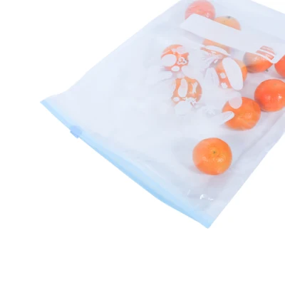 Zipper Freezer Bags Reusable Slide Ziplock Plastic Bag Frosted Slider Zipper Bag for Food Storage Freezer