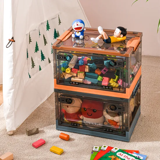 20/35/45/55/75/100/115/160L Plastic Foldable Child Toy Storage Bin Side Open Storage Box