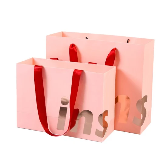 Low Price Garment Jewelry Cosmetic Gift Shopping Paper Bags with Handles Hand