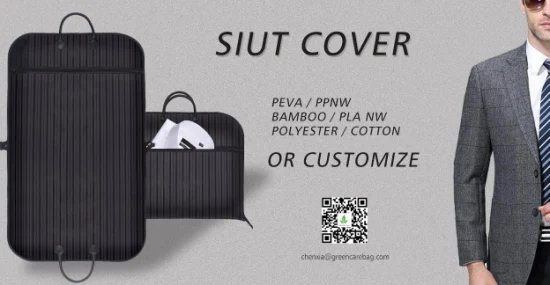 High Quality 600d Polyester Garment Bags PVC Window Garment Bags Wholesale Suit Zip Lock Suit Cover Dust Bag